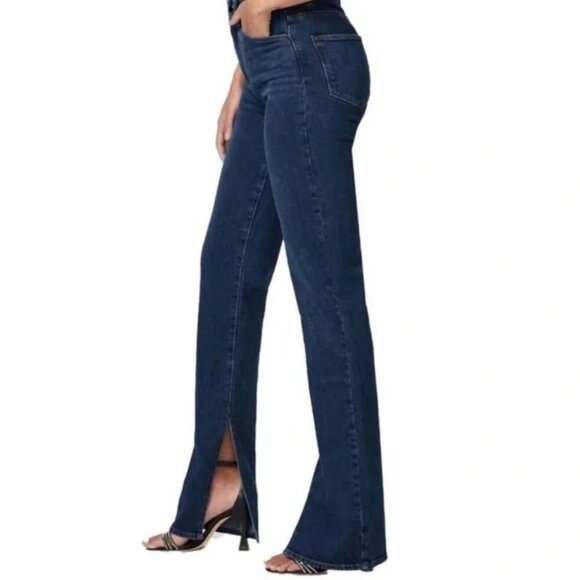 Paige Stella Jolene Grecia Jeans High Rise Slit Ankles Size 25 NWT - Picture 2 of 12